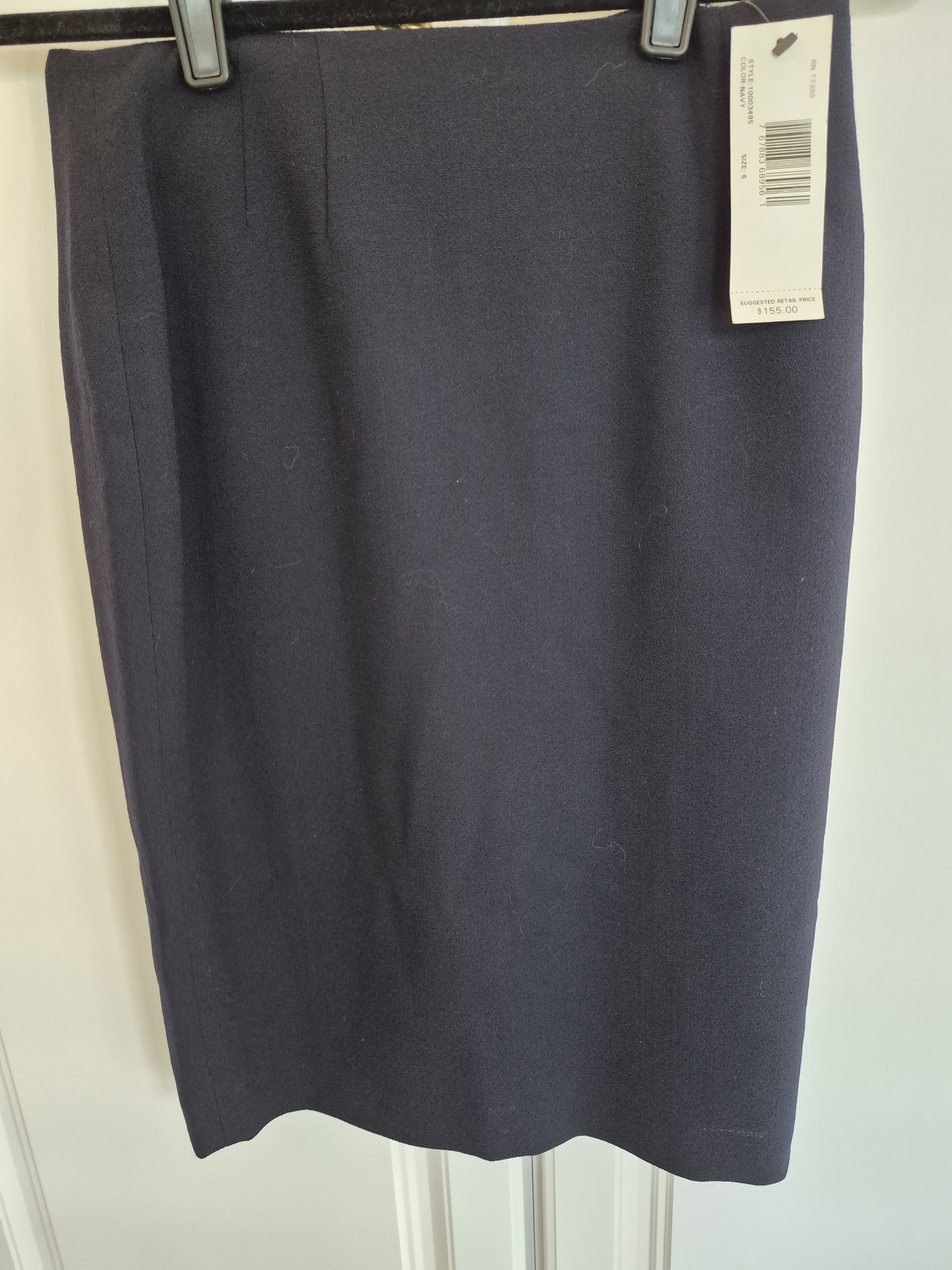 Nwt Ellen Tracy Classic Navy Pencil Skirt 6 *27" Waist. 23" Length. $155 Retail.